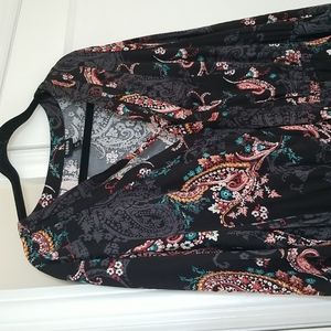 Torrid Black Paisley Challis Skater Midi Dress Torrid Size 4/26 (4X)